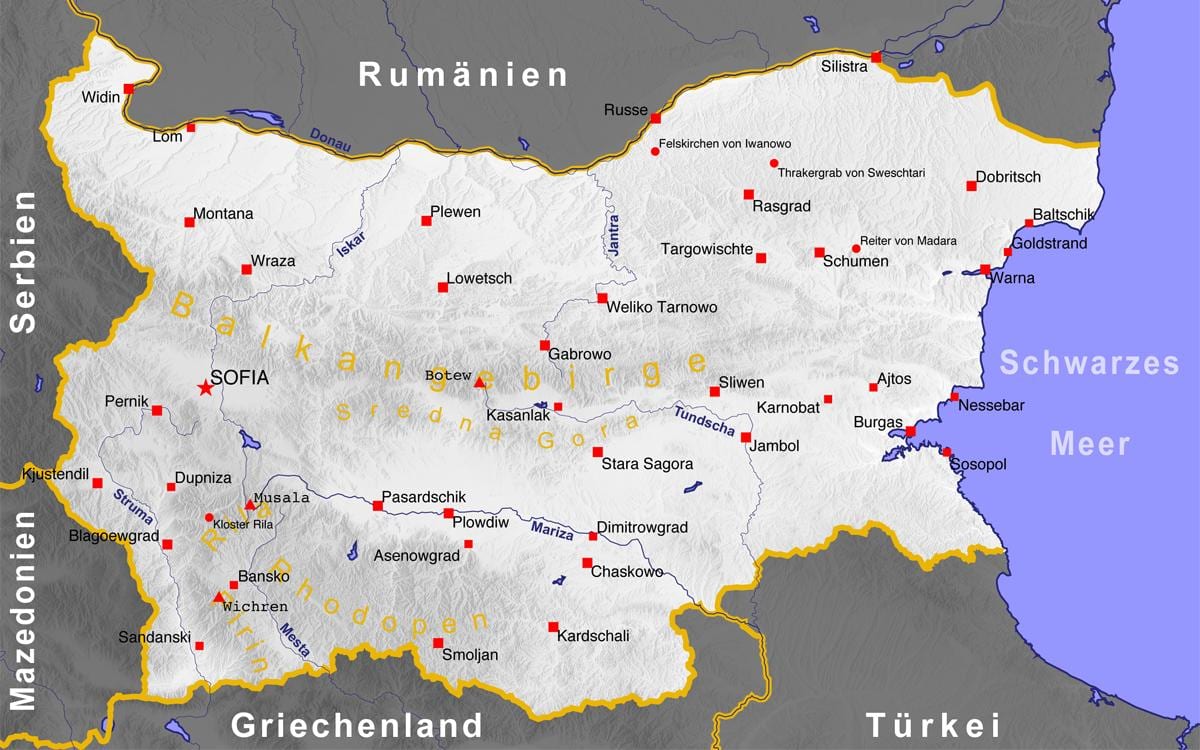 mapa de búlgar mar