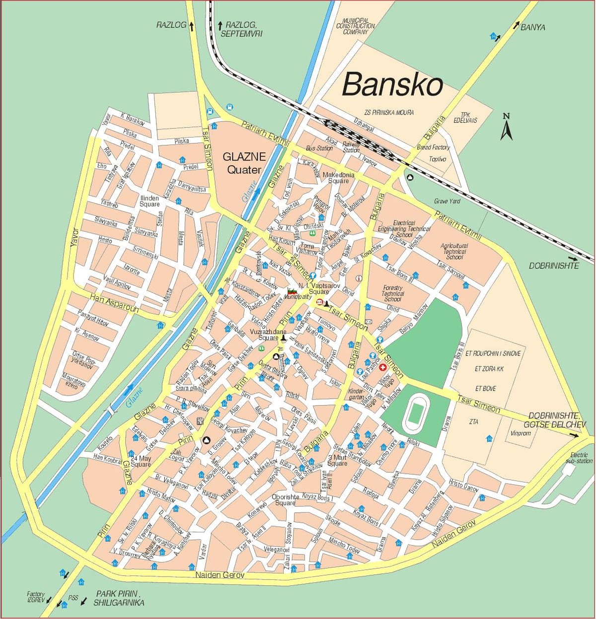 Bansko, bulgària mapa