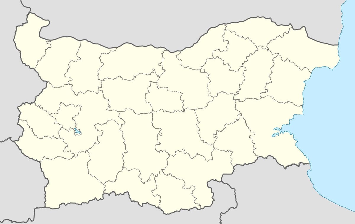 mapa de Bulgària mapa de vectors