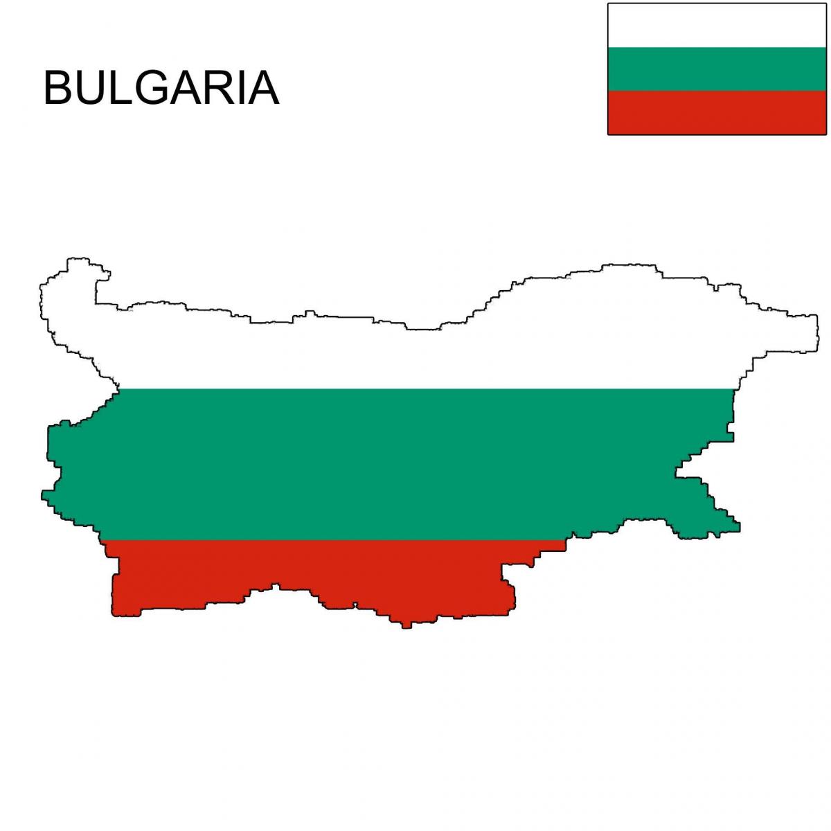 Bulgària mapa bandera