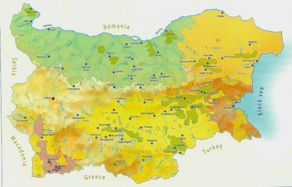 mapa de Bulgària climàtic