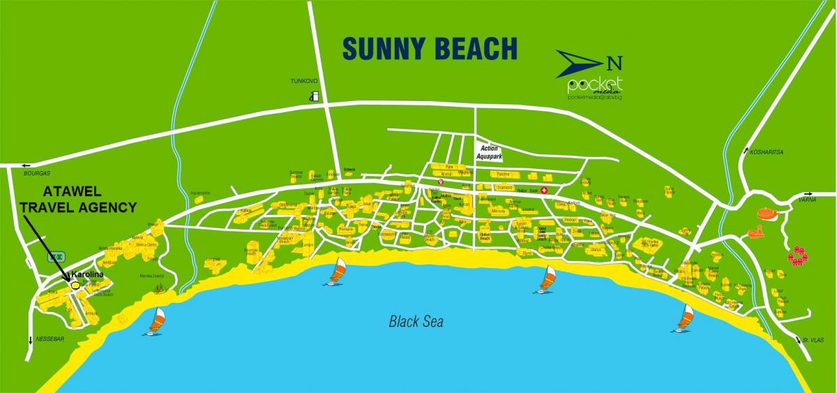 mapa Bulgària sunny beach