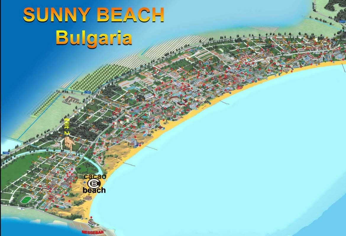 mapa de cacau platja de Bulgària