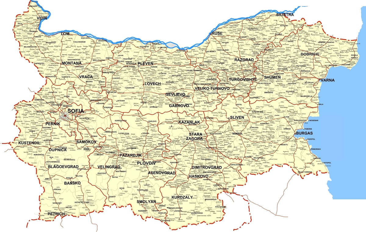 Bulgària país mapa