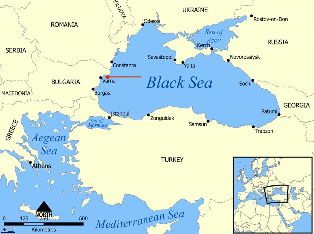 Varna, bulgària mapa