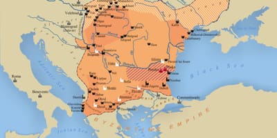 Mapa de l'imperi búlgar