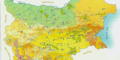 Mapa de Bulgària climàtic