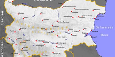 Bulgària ciutats mapa