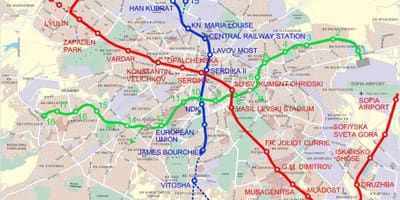 Mapa de Bulgària metro