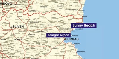 Bulgària platges mapa