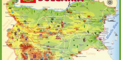 Bulgària mapa turístic