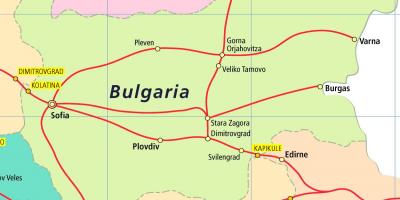 Bulgària tren mapa